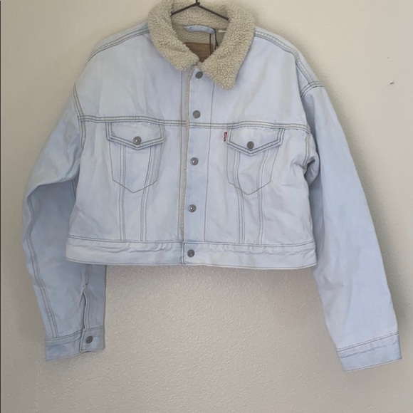 Cropped Dad Sherpa Trucker Jacket - Picture 2 of 7